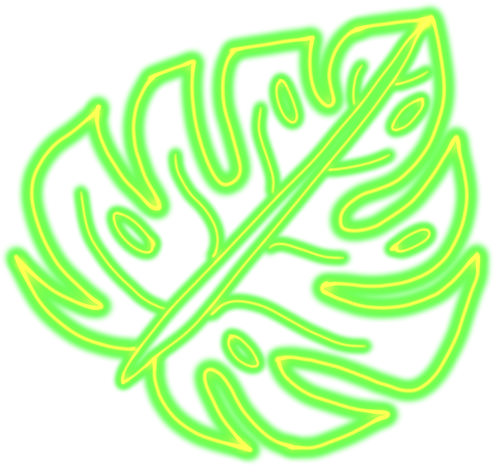 Monstera Leaf Neon Sign
