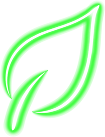 Green Neon simple leaf