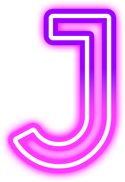 Neon Letter J